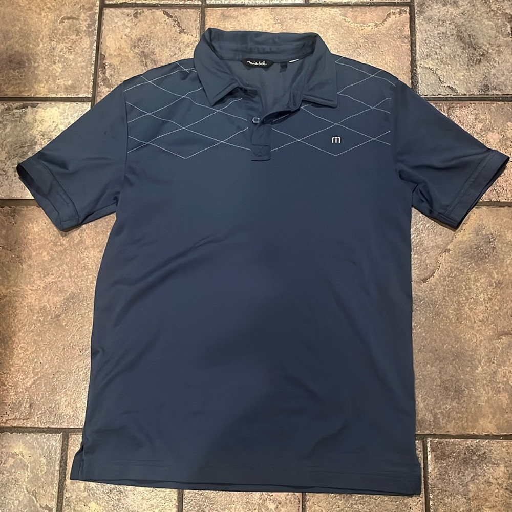 Travis Mathew navy blue polo - size large boys -golf